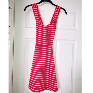 Red & white striped dress